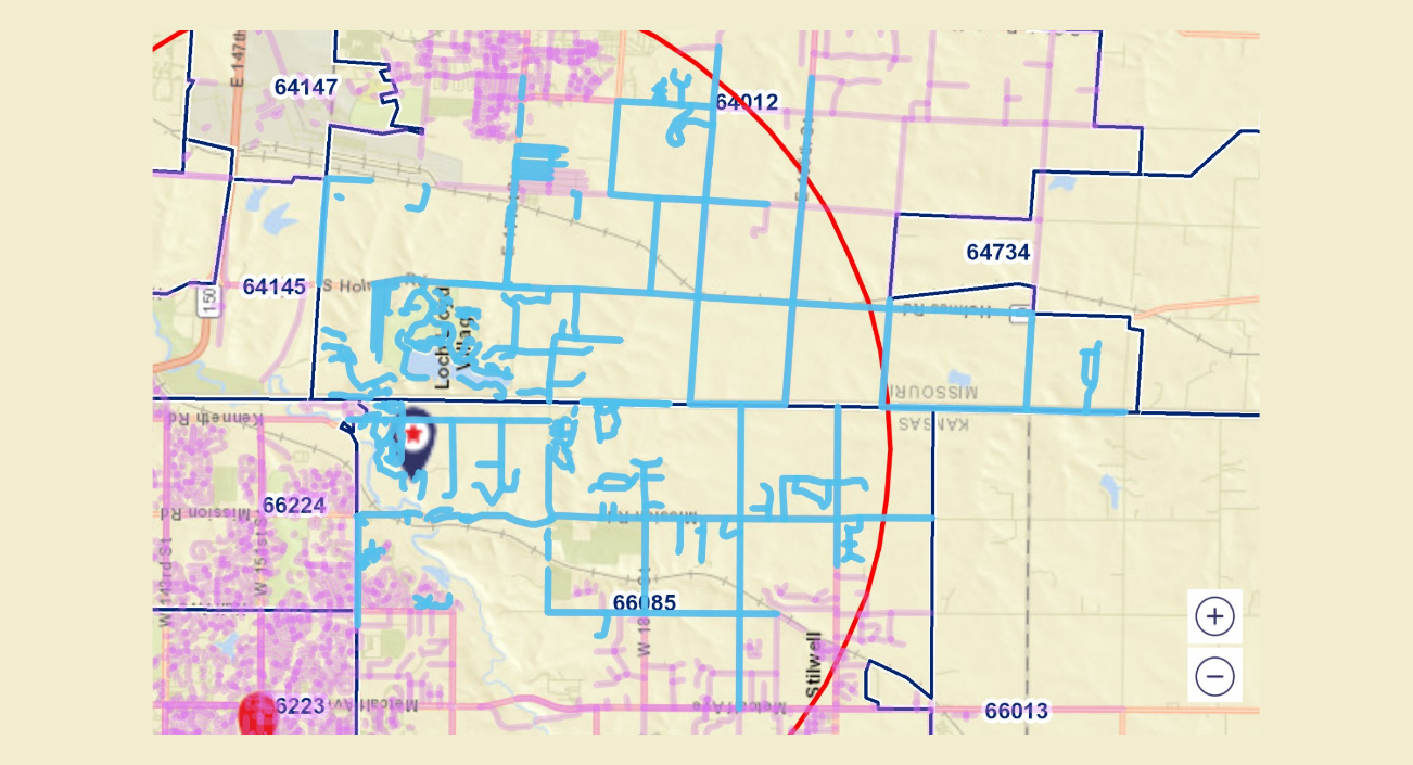 Olathe Northwest Map